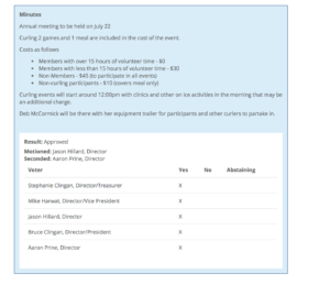 Example Meeting Minutes