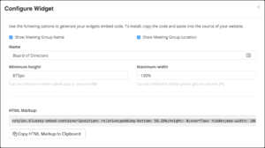 meeting-gropu-widget-configuration-page